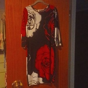 Auditions red,white and black dress